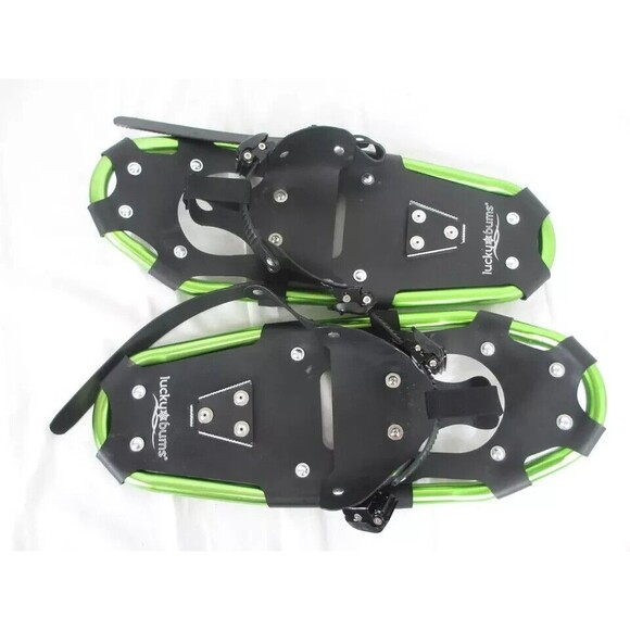 Lucky Bums 22" Snowshoes Green with Carrying Bag 24 x 9 - Picture 4 of 8
